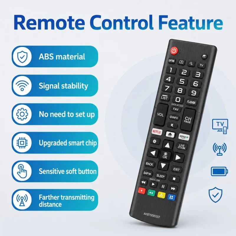 Universal ABK75095307 Remote Control Smart Television AKB75095307 Zpaxo