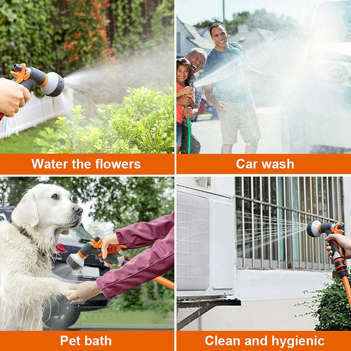 Multifunctional Garden Hose Spray Nozzle 8 Patterns Watering Sprayer Zpaxo