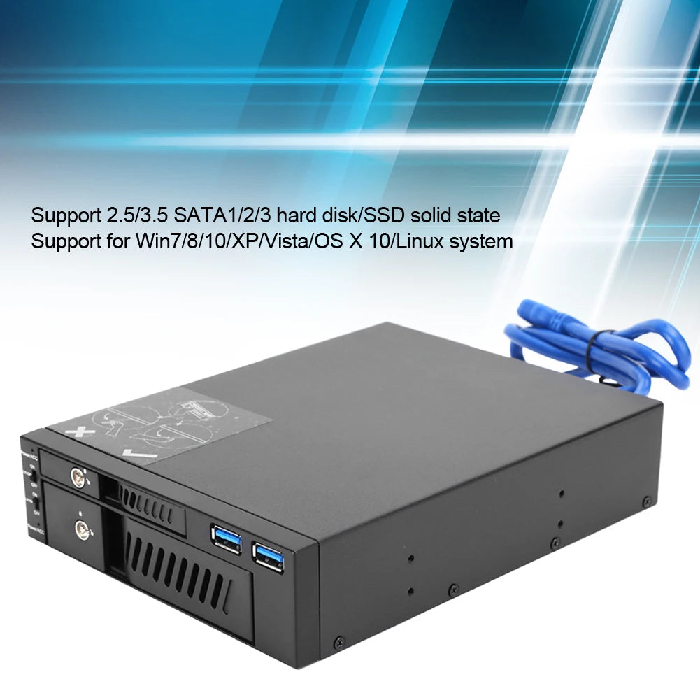 2 5 3 Hard Drive Enclosure Disk Mobile Rack Case Dual Optical Zpaxo