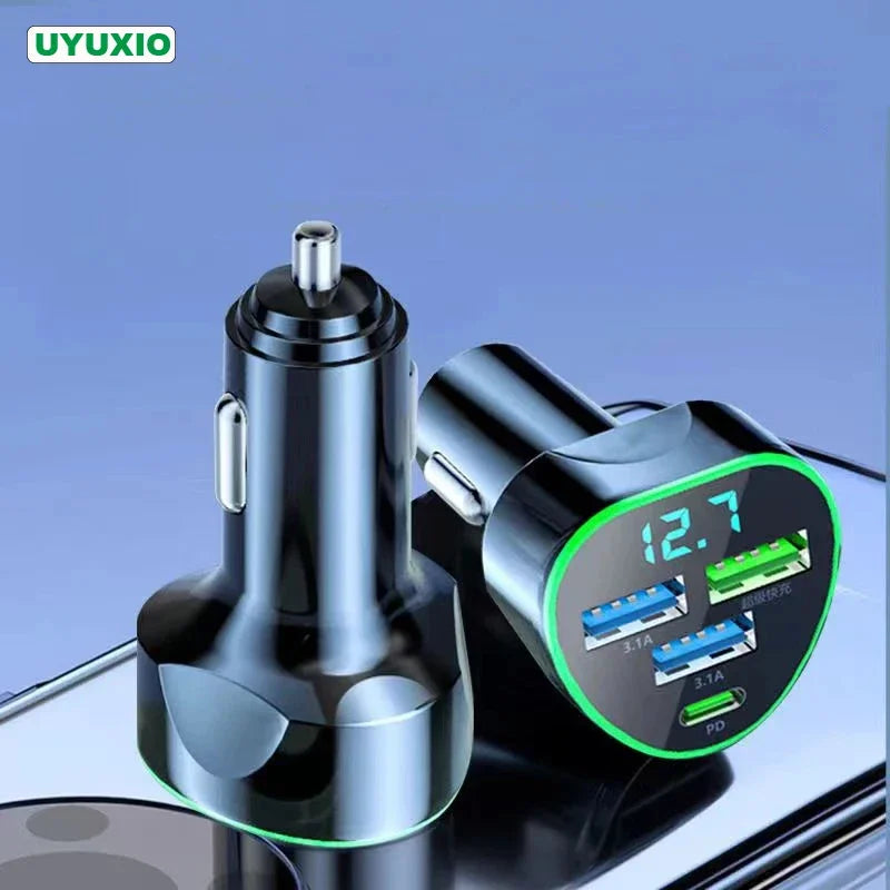 1 USB C Car Charger Adatper LED Voltage Monitor Fast Charge Iphone Zpaxo