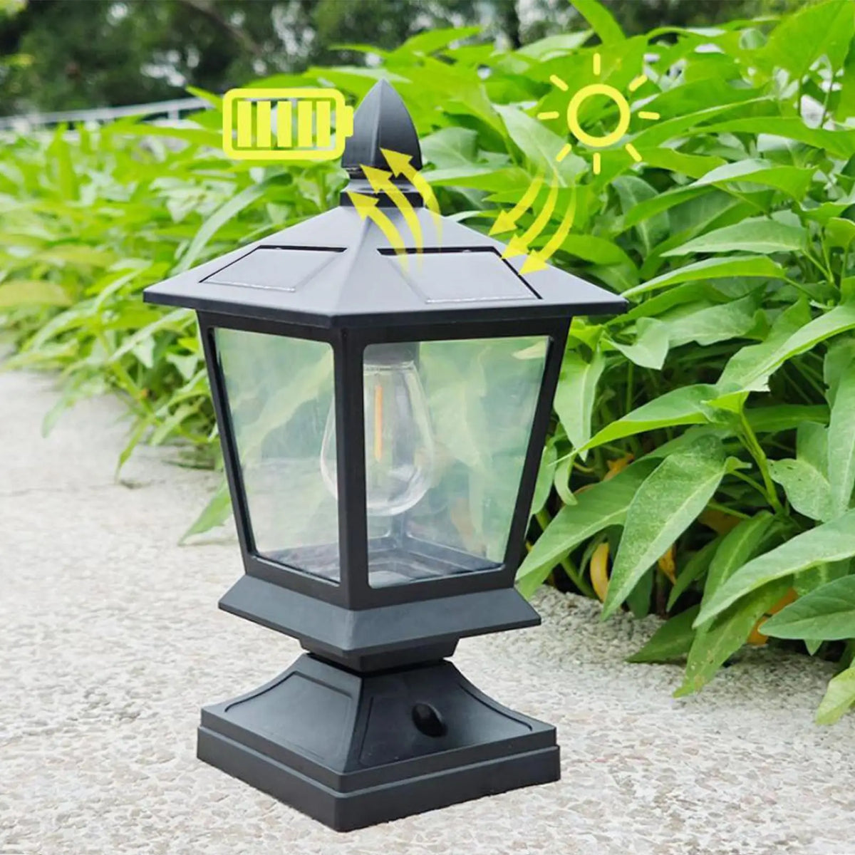 Waterproof Solar Garden Lights Villas Courtyard Pillar Head Light Zpaxo