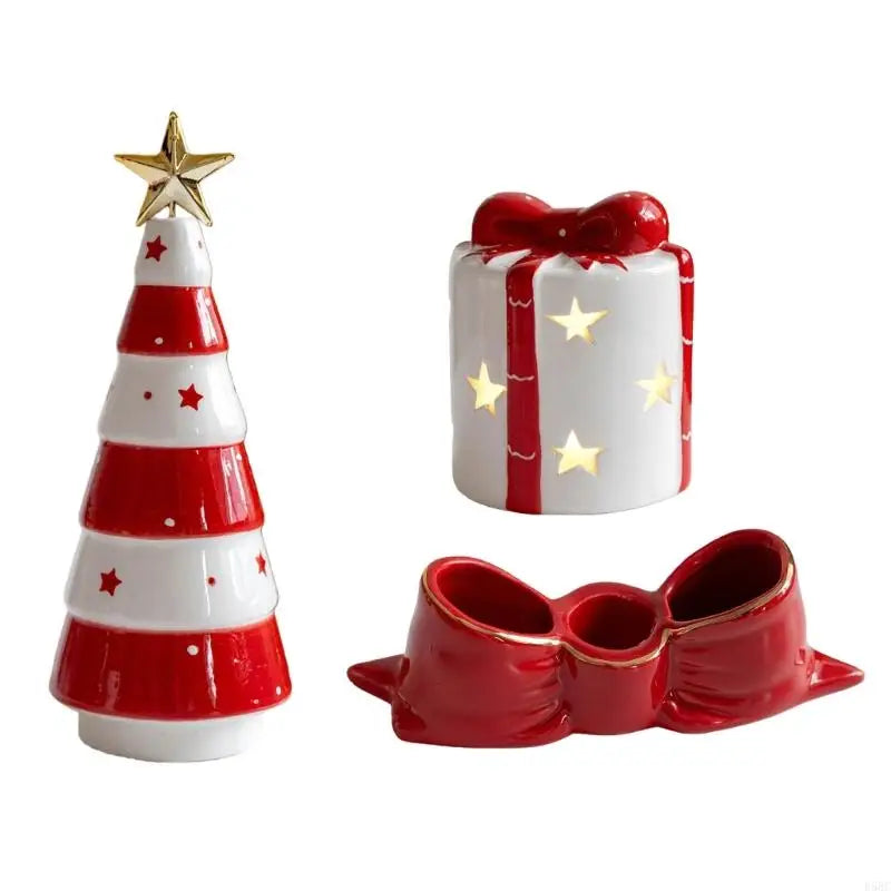 Festival Ceramic Christmas Tree Ornament Elegant Dining Table Zpaxo