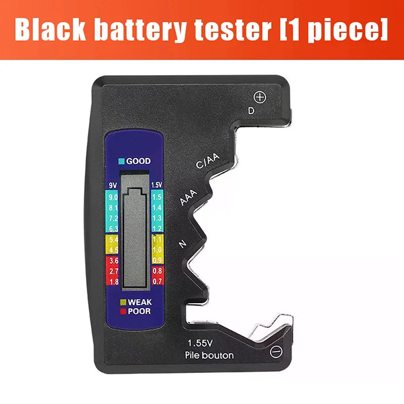 Black Portable Battery Capacity Indicator Compact Lithium Level Zpaxo