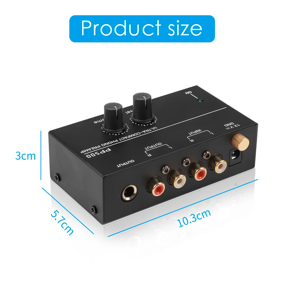 Ultra-compact Phono Preamp Pre Amp Preamplifier Level Volume Control Zpaxo