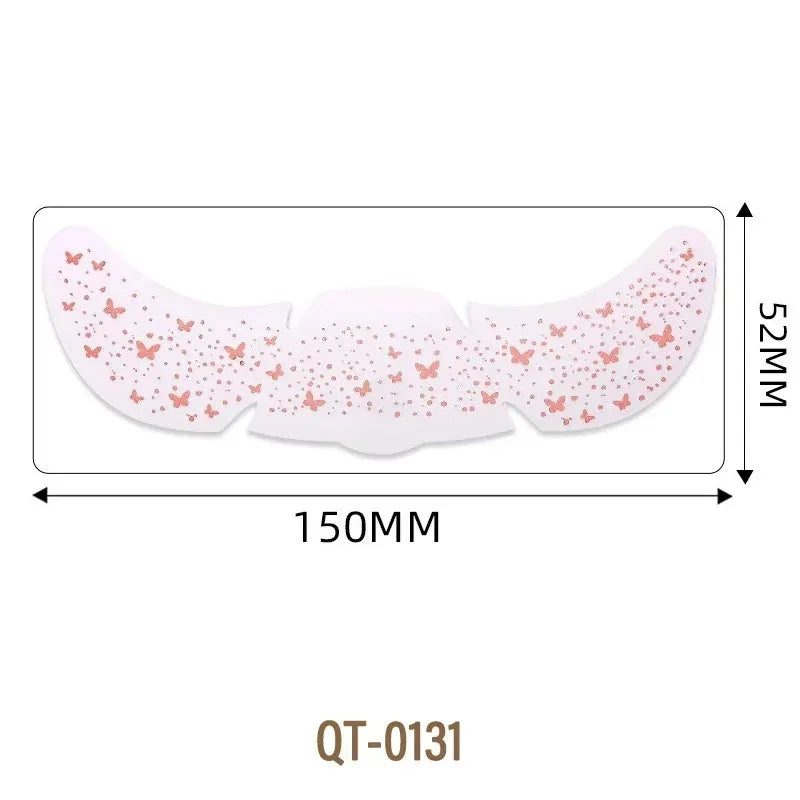 6 Sheets Stamping Freckles Makeup Patches Glitter Gold Fake Temporary Zpaxo RoseGold-6Sheets