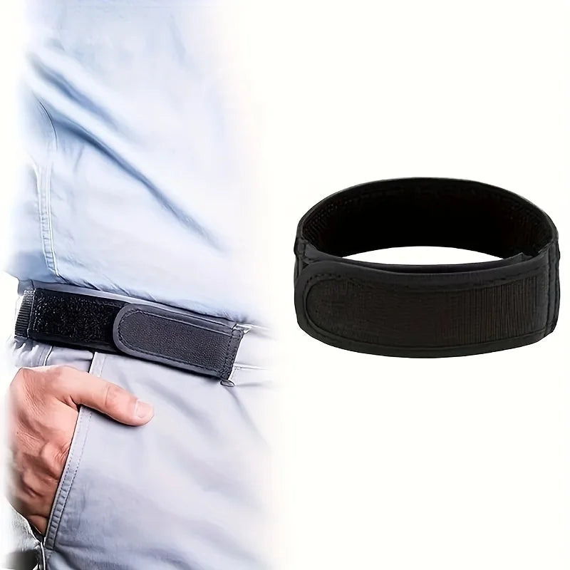 Unisex No-buckle Elastic Belt Adjustable Invisible Casual Versatile Zpaxo black 1pc 40cm