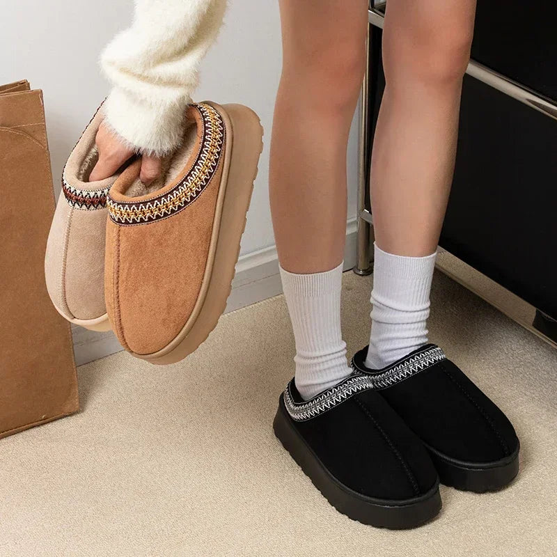 Warm House Shoes Ladies Winter Women Slippers Plush Interior Anti Zpaxo