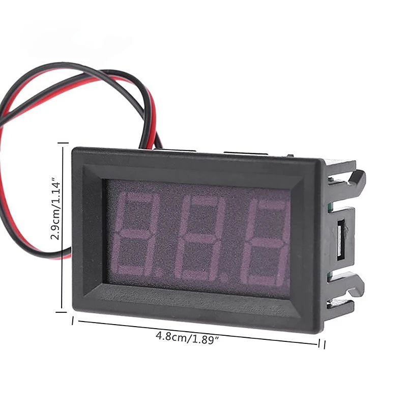 Digital Voltmeter 2-wire Mini DC 5V 120V Voltage Display Components Zpaxo