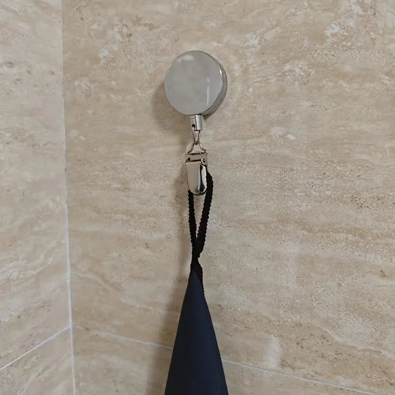 Automatic Retractable Towel Rack No Punching Self-adhesive Wall Zpaxo