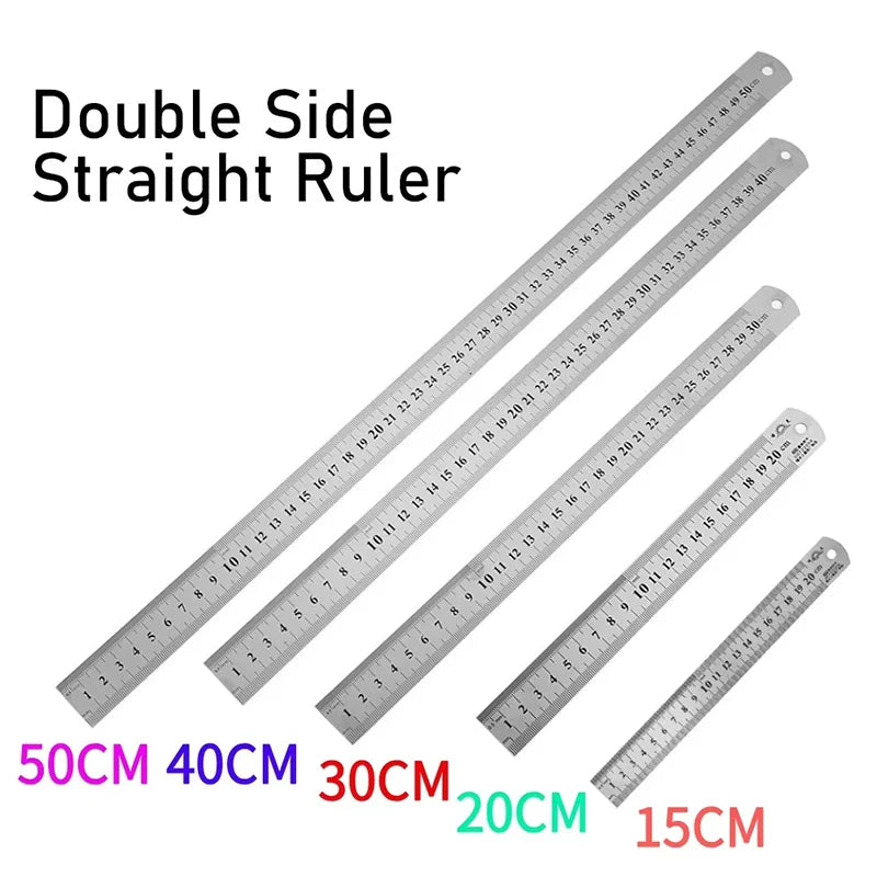 Straight Ruler Stainless Steel Stationery Drafting Supplies Precision Zpaxo