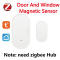 Tuya Zigbee 3.0 Wireless Window Door Gate Detector Google Home Security Alarm System App Control Door Magnetic Sensor Smart Life Zpaxo 1PCS
