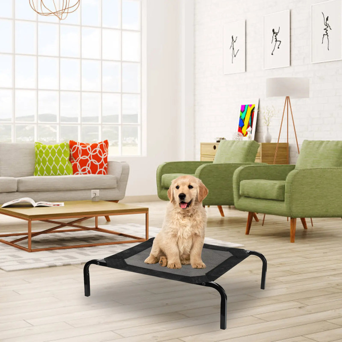 Dog Bed Mesh Cover Elevated Pet Hammock Replacement Breathable Zpaxo