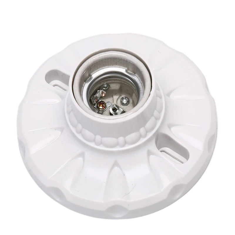 E27 Ceramics LED Light Bulb Holder Round Socket Base Hanging Lamp 6A Zpaxo