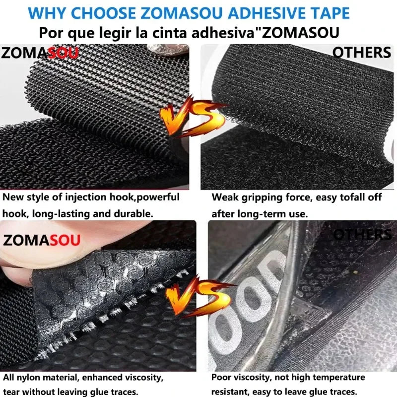 10 100 Self Adhesive Fastener Tape Extra Strong Carpet Fixing Sticker Zpaxo