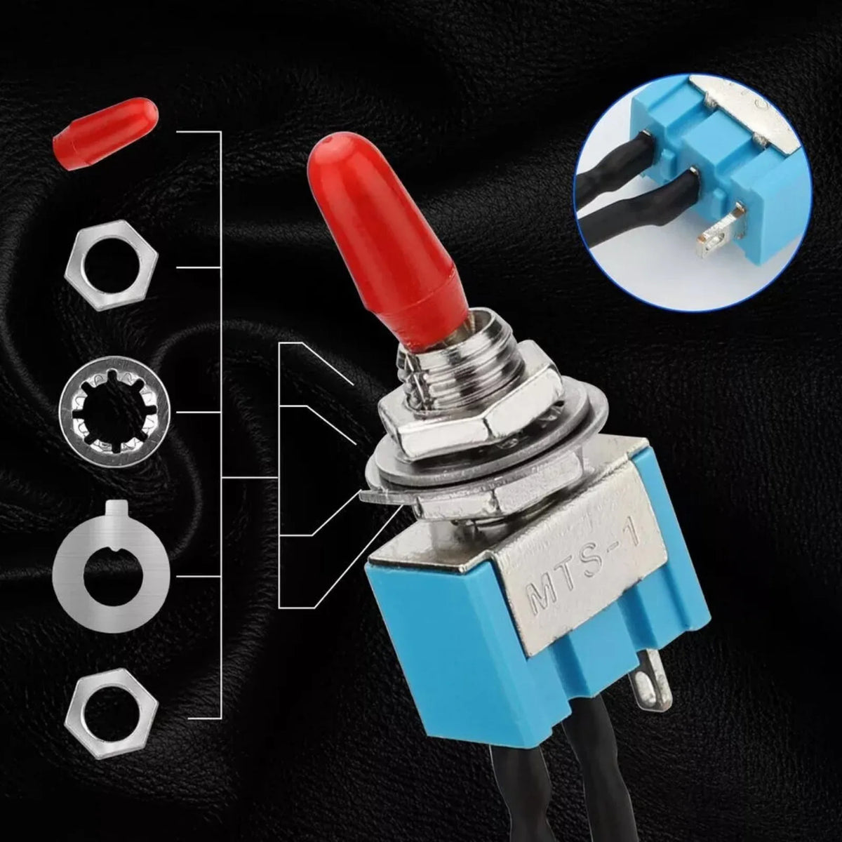 Professional Car Mini Toggle Switch Pre-wired ON-Off 2 Position 3 Pin Zpaxo