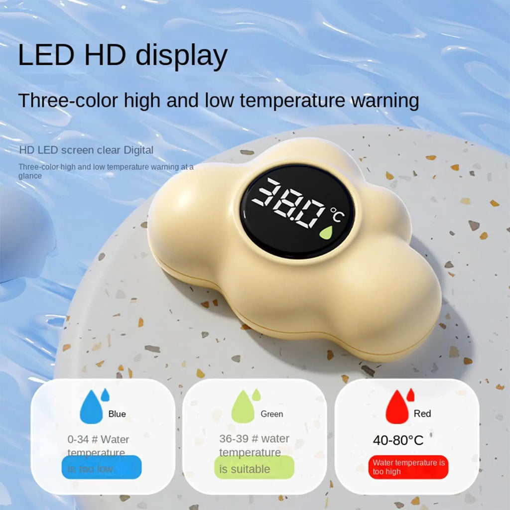 Baby Bath Thermometer Floating Water Cloud Shape Digital Temperature Zpaxo