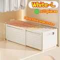 Adjustable Clothes Storage Box Closet Organizer Categorized Clothing Organizer Kitchen Cabinet Storage Bin Home Organizer Zpaxo White-L 3PCS