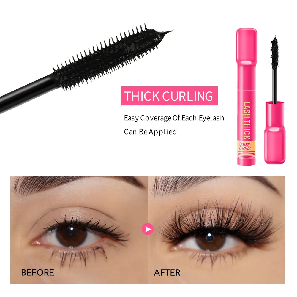 Slender Brushed Styling Curled Waterproof, Sweat-proof and Non-smudging Mascara Zpaxo