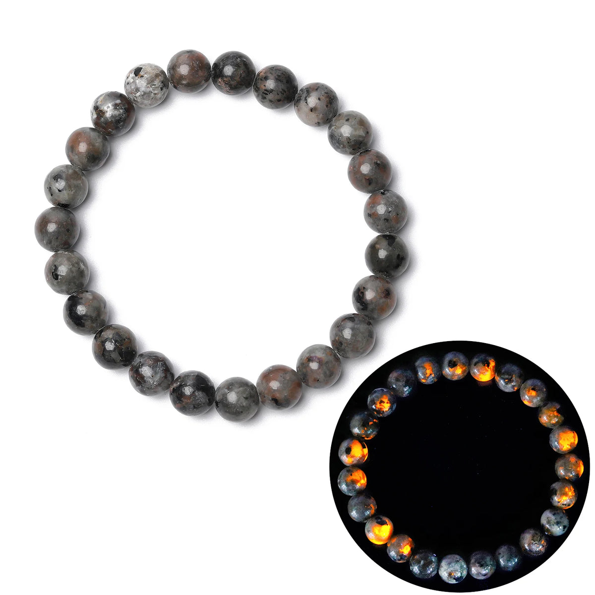 Yooperlite Fire Sodalite Bead Bracelet 4–12mm | Unisex