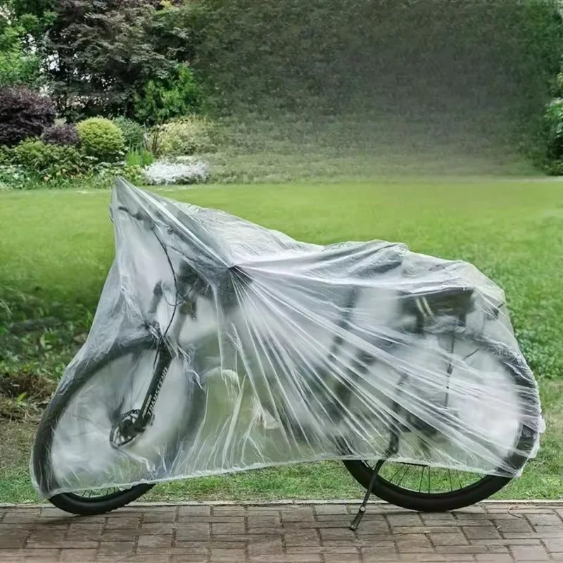 Durable Transparent PVC Bicycle Cover Waterproof Easy Install Road Zpaxo