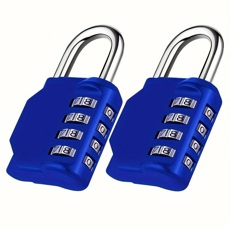 4-Digit Combination Padlock Weatherproof Lock Gym School Locker Zpaxo BLUE-2PCS