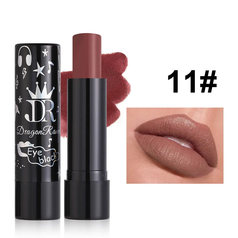 Matte Lipstick with a Fine Silky Texture, Non-Caking, Waterproof, Sweat-Proof, Long-Lasting, Non-Stick Cup, Available in Red, White, and Green for Holiday Parties Zpaxo 11Dr81 Full Size