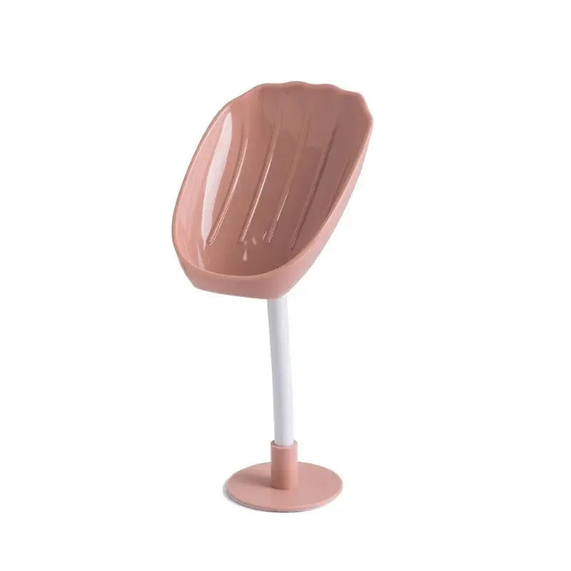 Upgraded Soap Box Drainage Double Grid Rack Wall Mounted Toilet Cover Zpaxo Pink 1pc