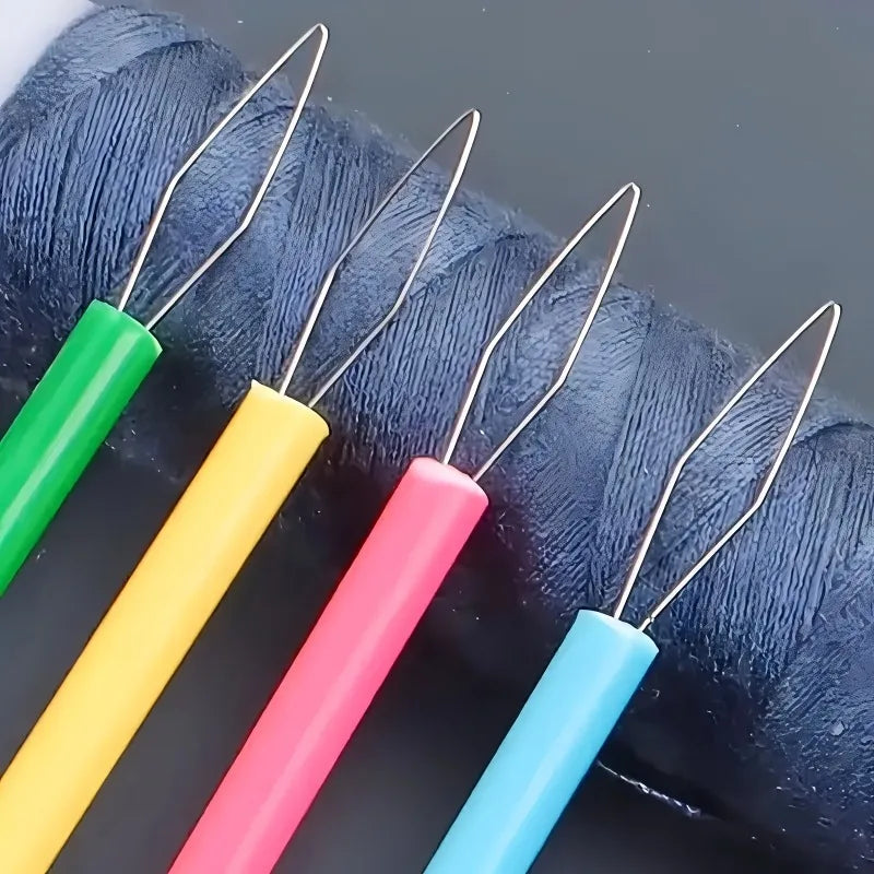 Colorful Plastic Needle Threader Cylindrical Threading Tool Sewing Zpaxo