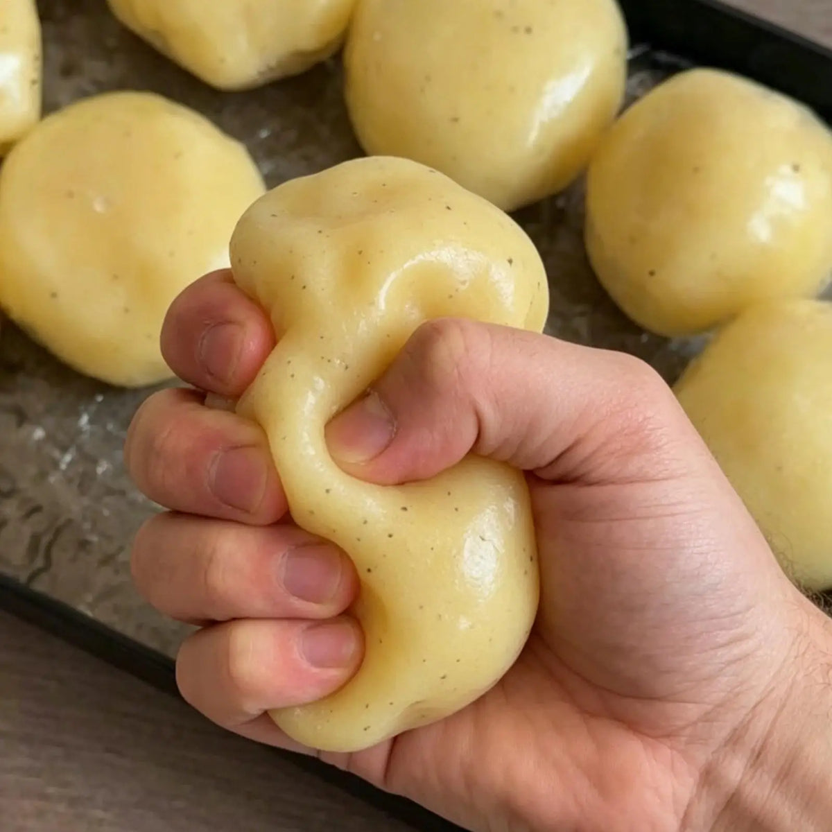 Handmade Mashed Potato Squeeze Toy Realistic Soft Stress Relief Funny Zpaxo