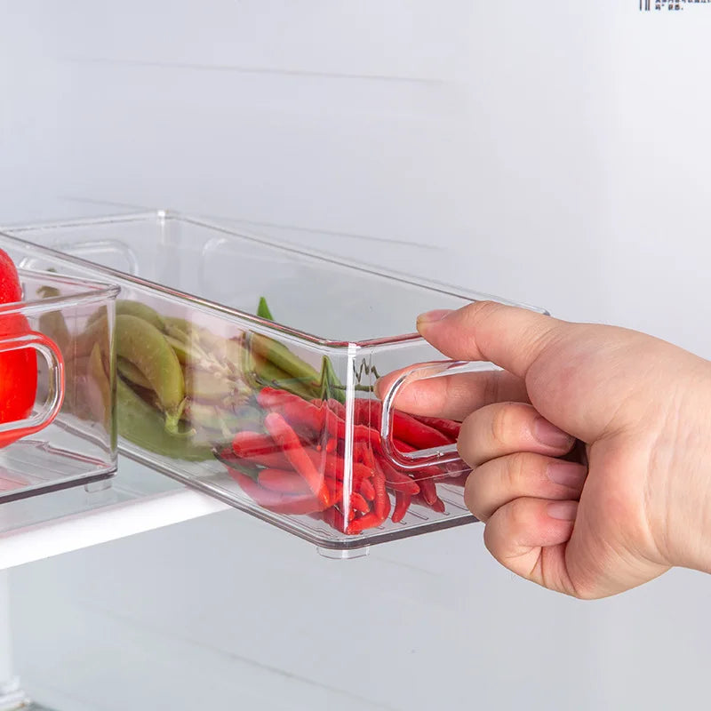 Kitchen Refrigerator Storage Box Transparent Vegetable Fruit Desktop Zpaxo