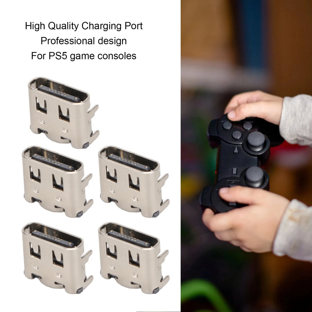 Game Handle Charging Port C Interface Replacement Gamepad Socket PS5 Zpaxo