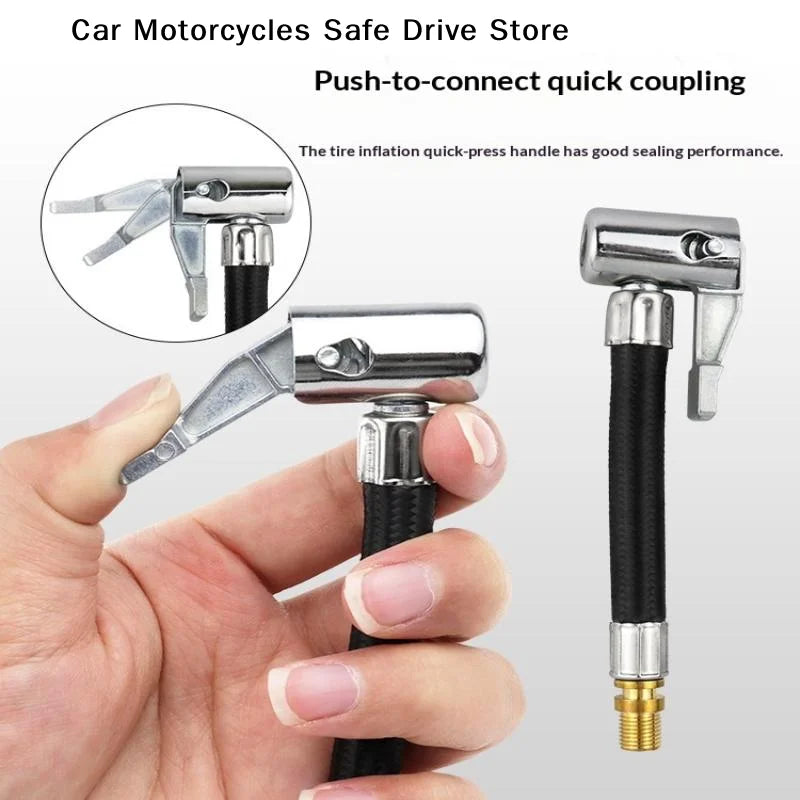 10 20 Tire Inflator Hose Extension Tube Bike Car Tyre Locking Air Zpaxo