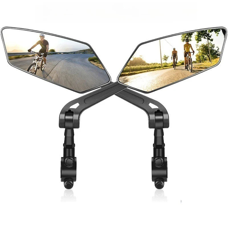 New Mountain Bike Adjustable Rearview Mirror Folding Bike High-definition Flat Mirror Reversing Mirror Bike Riding Accessories Zpaxo