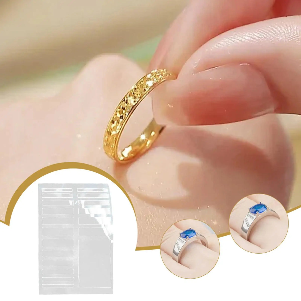 Invisible Ring Adjuster 19 Transparent Snug Tightener Comfortable Zpaxo
