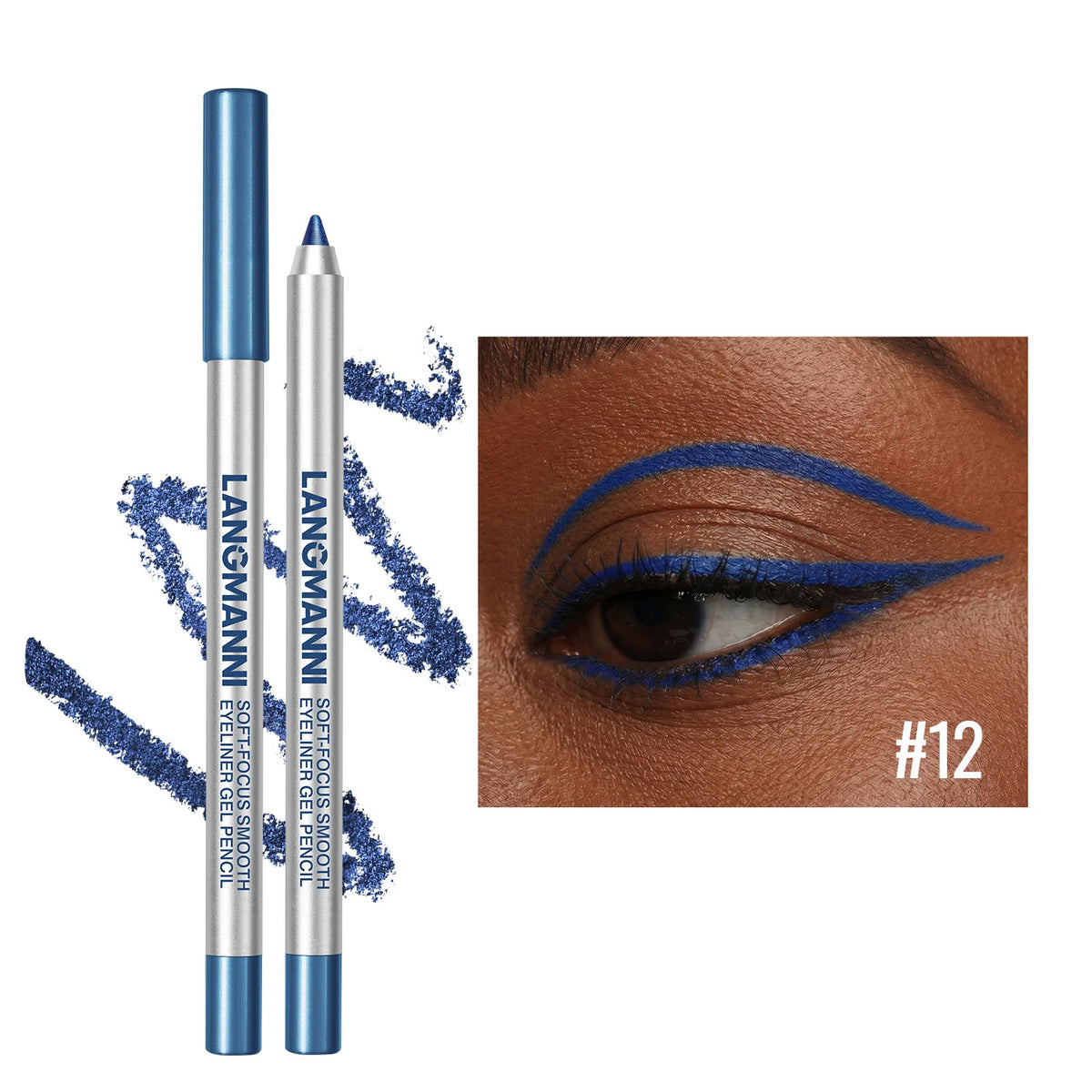 12 Colors Pearlescent Eyeliner Pencil Colorful Waterproof Long-lasting Smooth Easy Wear Eyeshadow Eyeliner Pen Eye Makeup Tools Zpaxo 12
