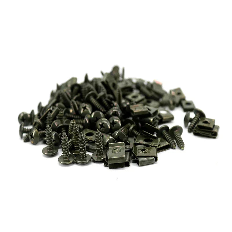 Motorcycles Mixed Metal Screws Tapping Fastener Clips Car U-type Zpaxo