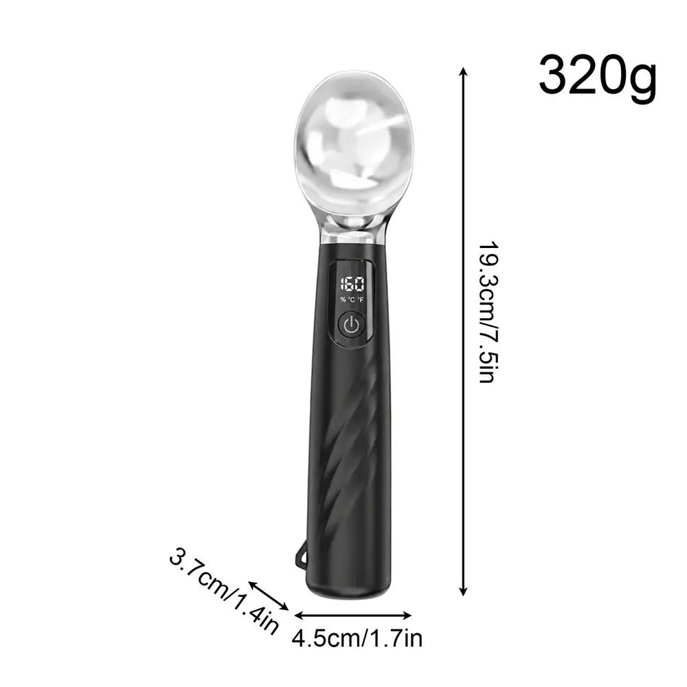 Heated Ice Cream Scoop Rechargeable Removable Battery Dishwasher Safe Zpaxo China Mainland Black