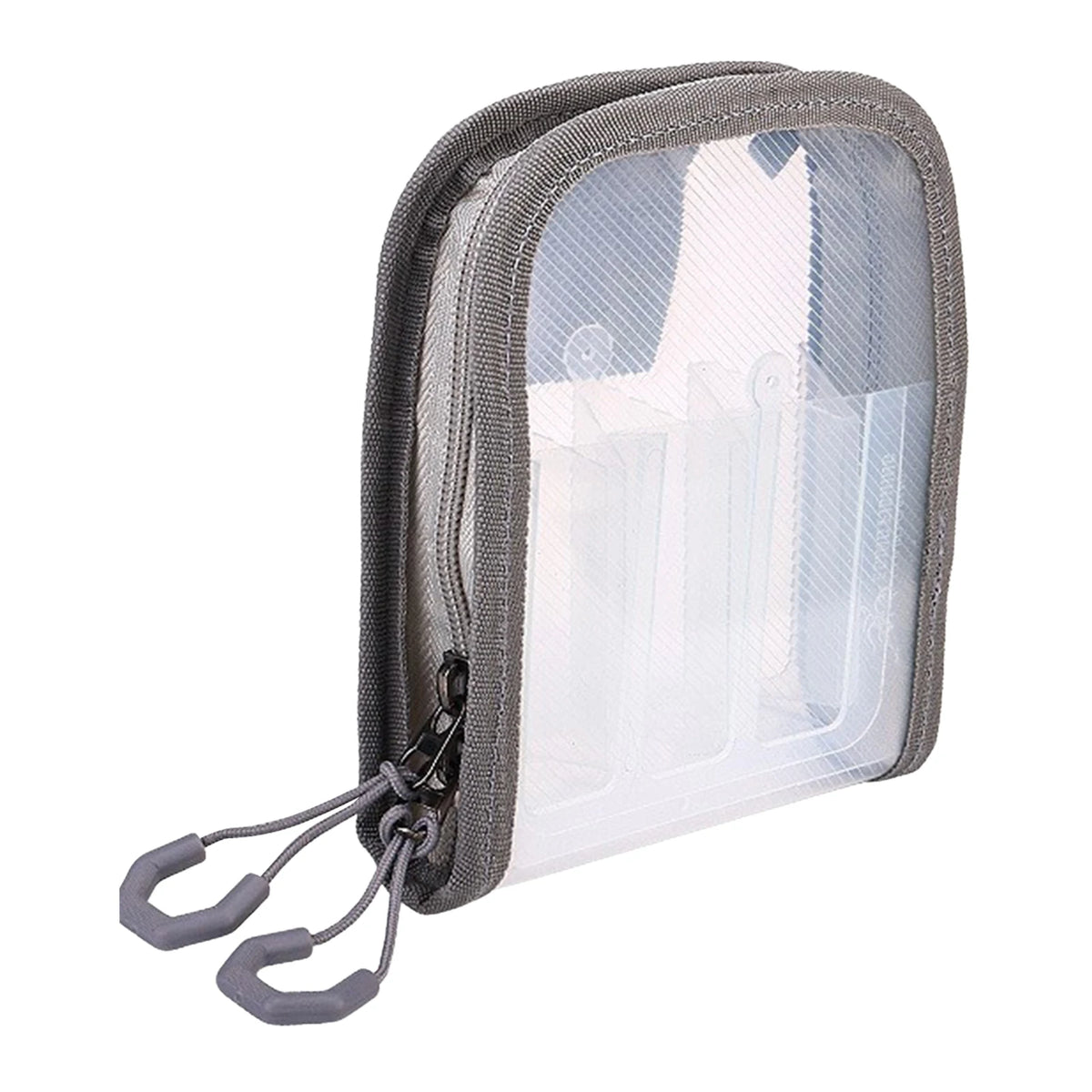 Wooden Shrimp Package Lure Bait Bag 6 Grid Fishing Tackle Waterproof Zpaxo Grey