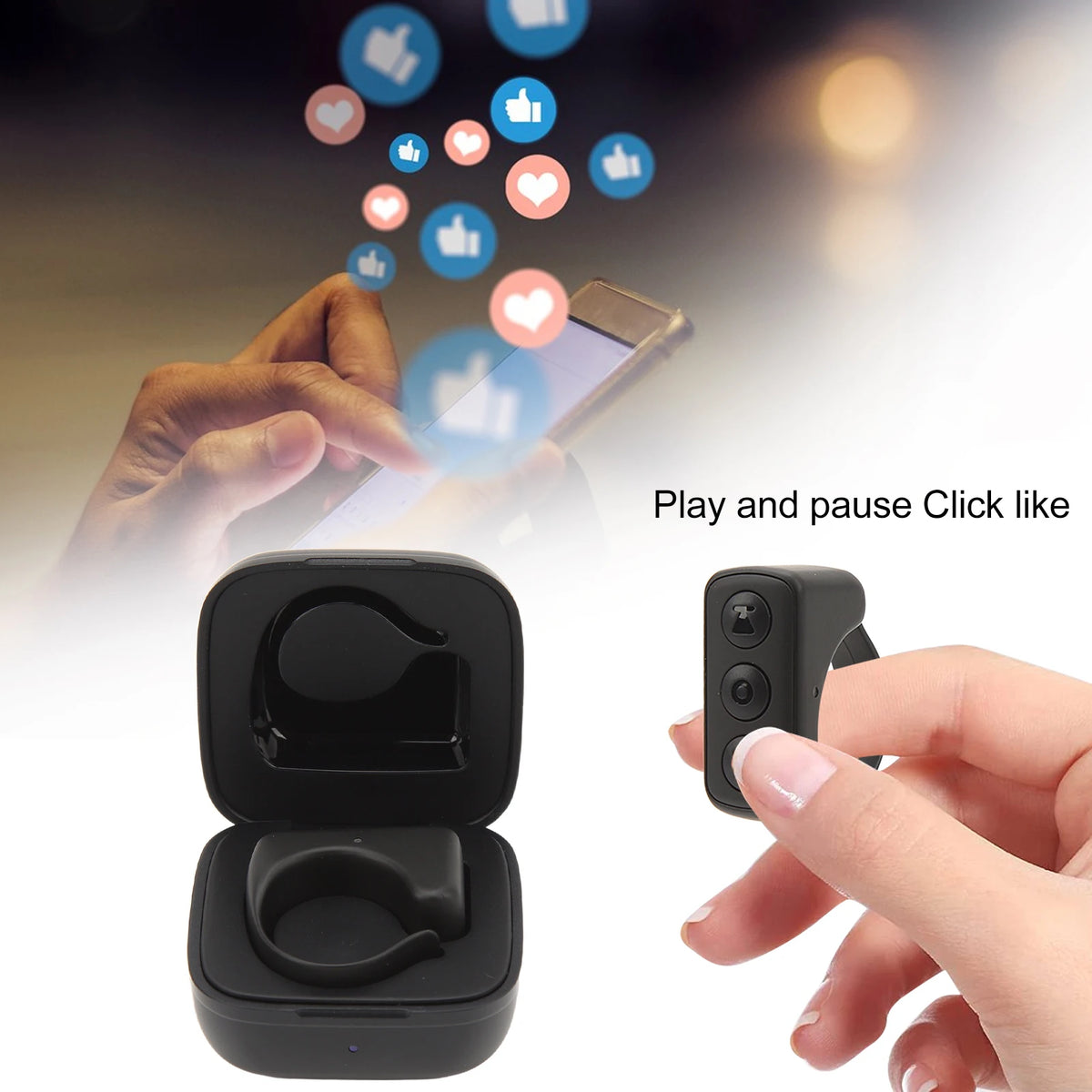 APP Page Turner Cell Phone Remote Clicker Bluetooth Control Scrolling Zpaxo