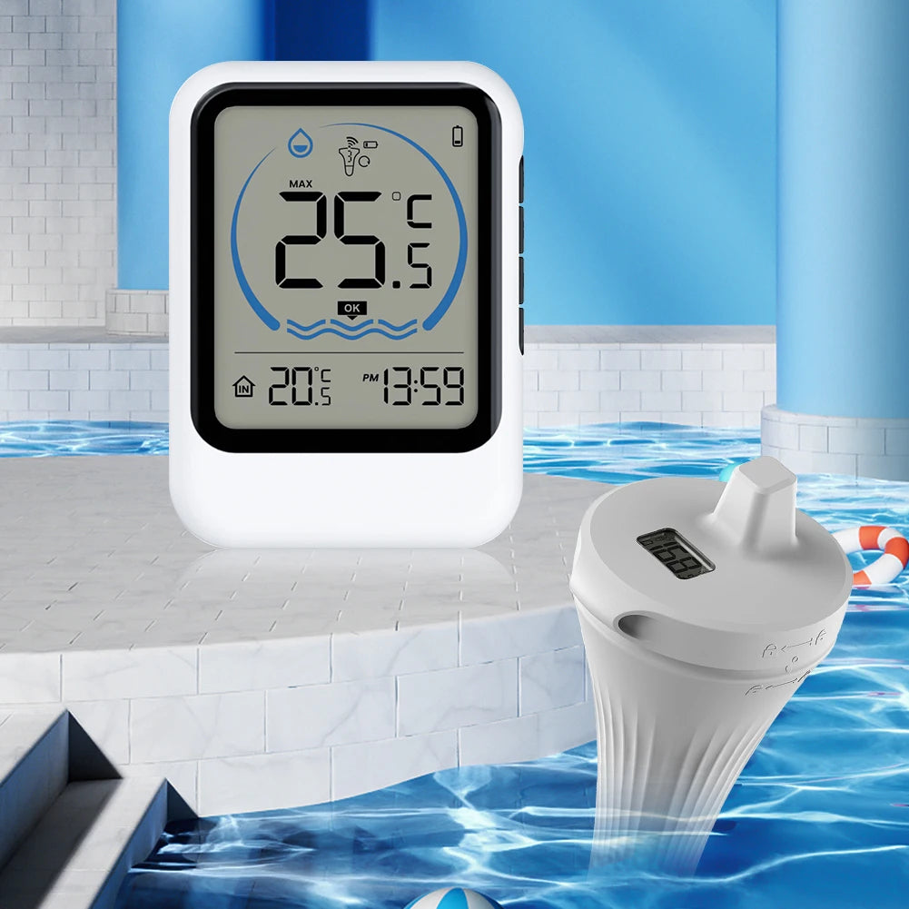 Smart Pool Thermometer Easy Read Floating Digital Ice Bath Tub Zpaxo