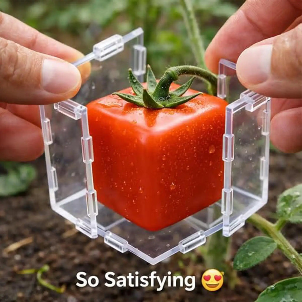 Transparent Fruit Vegetable Growing Molds Reusable Triangle Cube Zpaxo