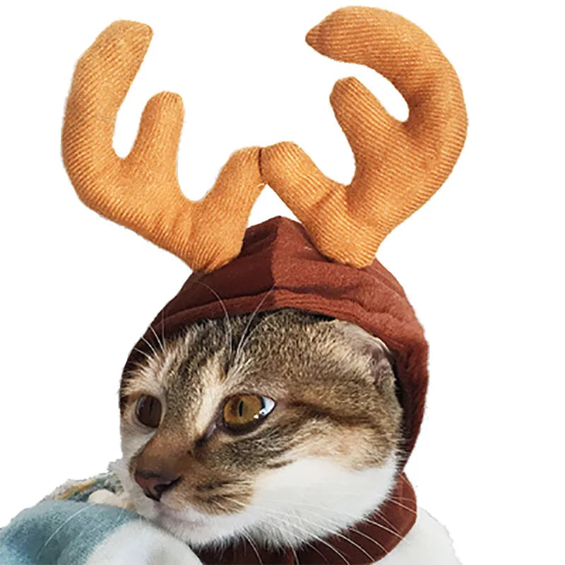 Cute Winter Pet Cloak Dog Cat Christmas Clothes Warm Puppy Santa Red Zpaxo Brown Hat