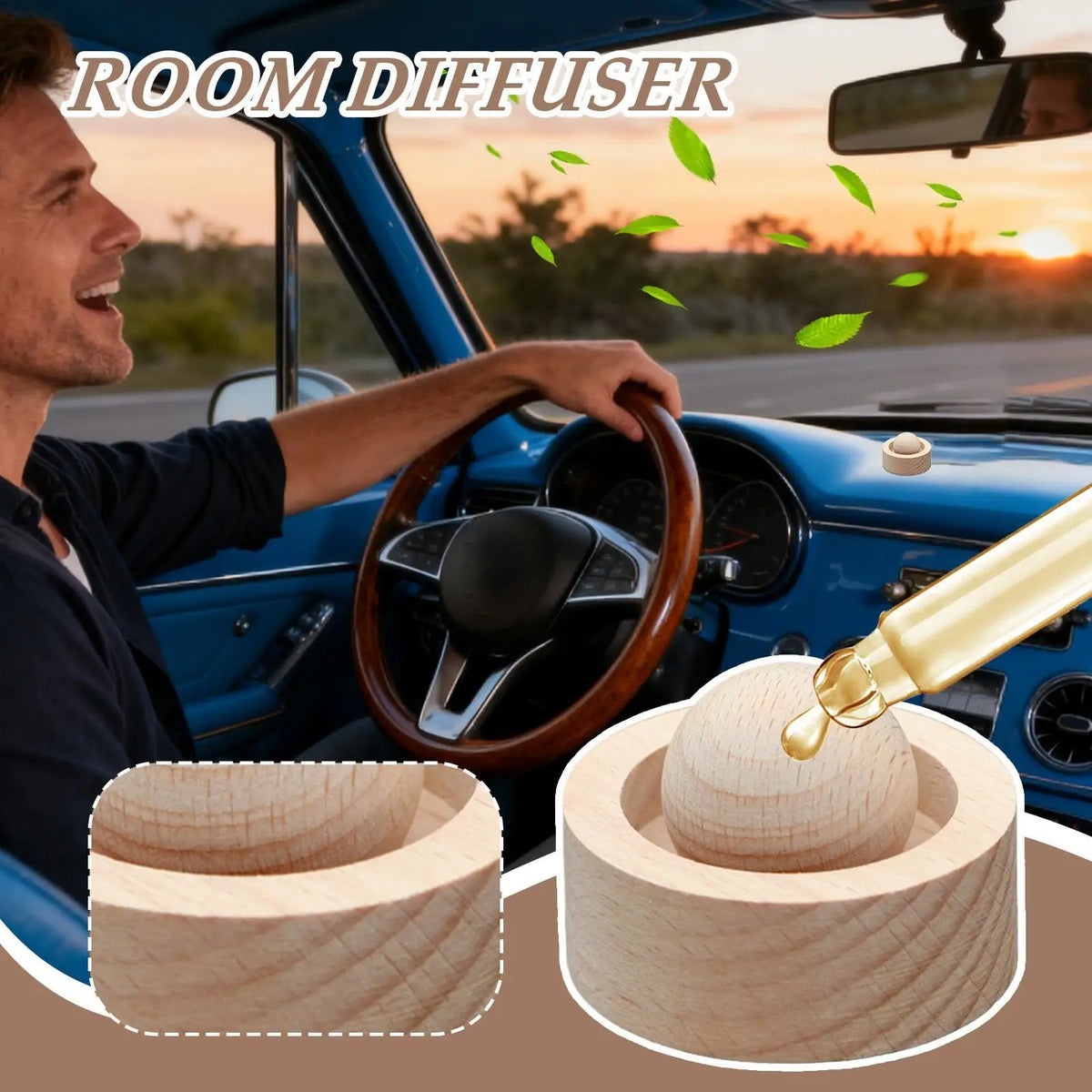Diffuser Wood Air Purification Tabletop Decor Bedroom Scent Office Zpaxo