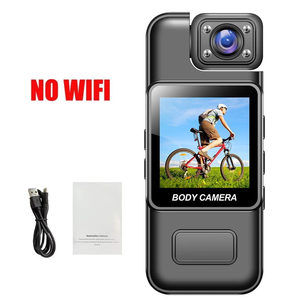 Ultra HD 4K WiFi Mini Camera Portable Digital Video Recorder Police Body Cam Infrared Night Vision Sports DV Small Camcorder Zpaxo NO WIFI Add 8GB
