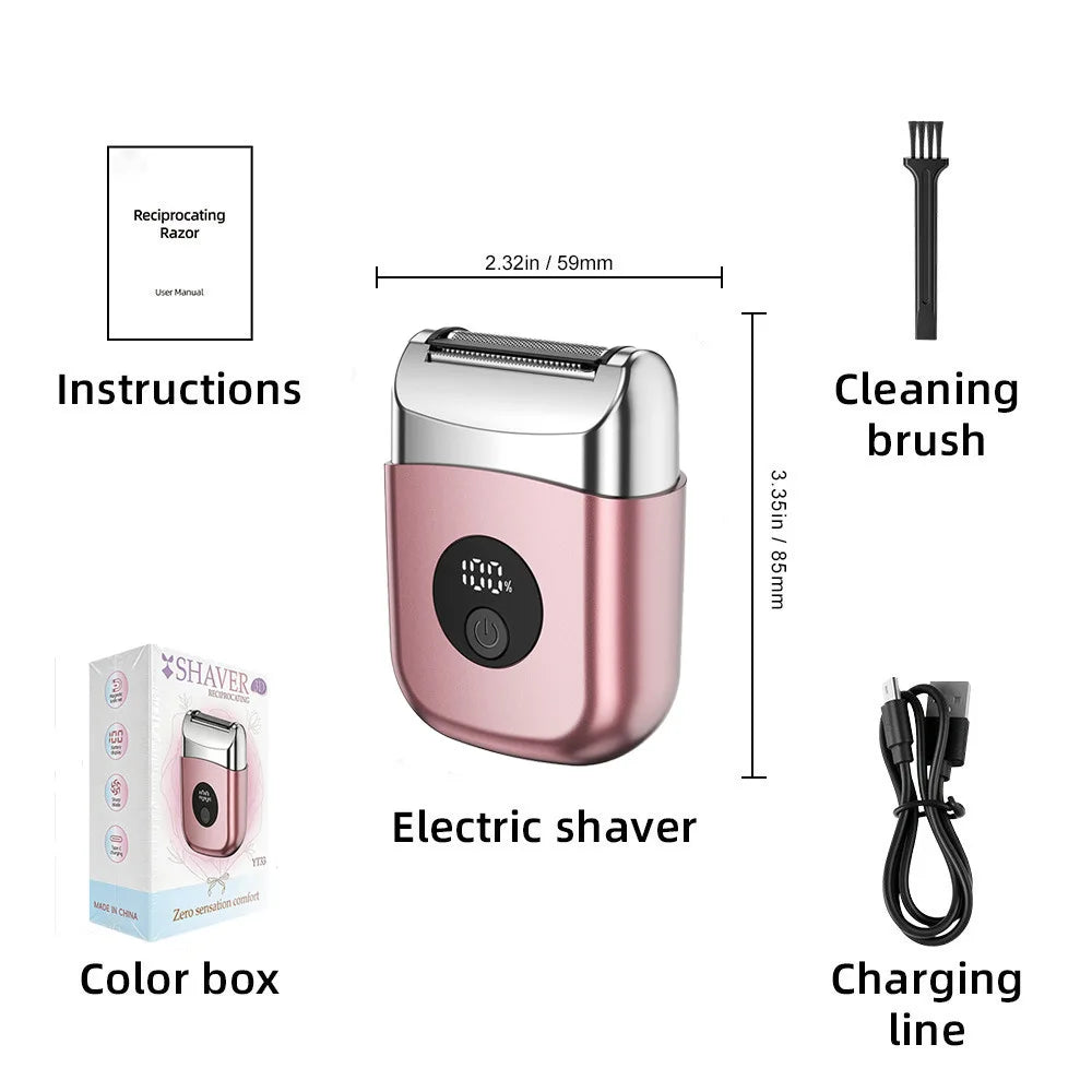 Ladies Men's Full Body Private Area Trimming Electric Shaver Armpit Zpaxo 1pc USB Type-C