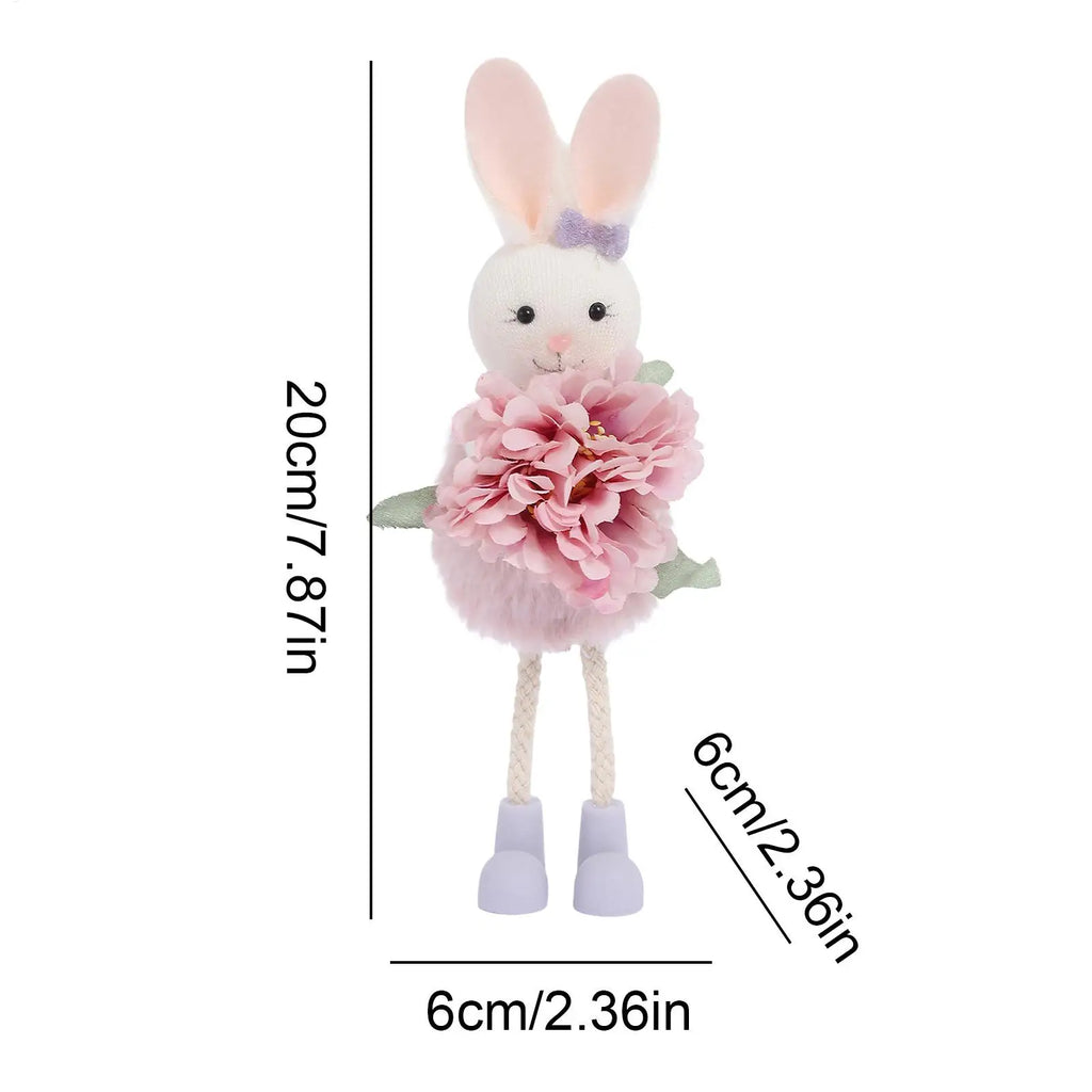 Easter Bunny Decor Cute Rabbit Figurines Spring Tabletop Mantel Tree Zpaxo