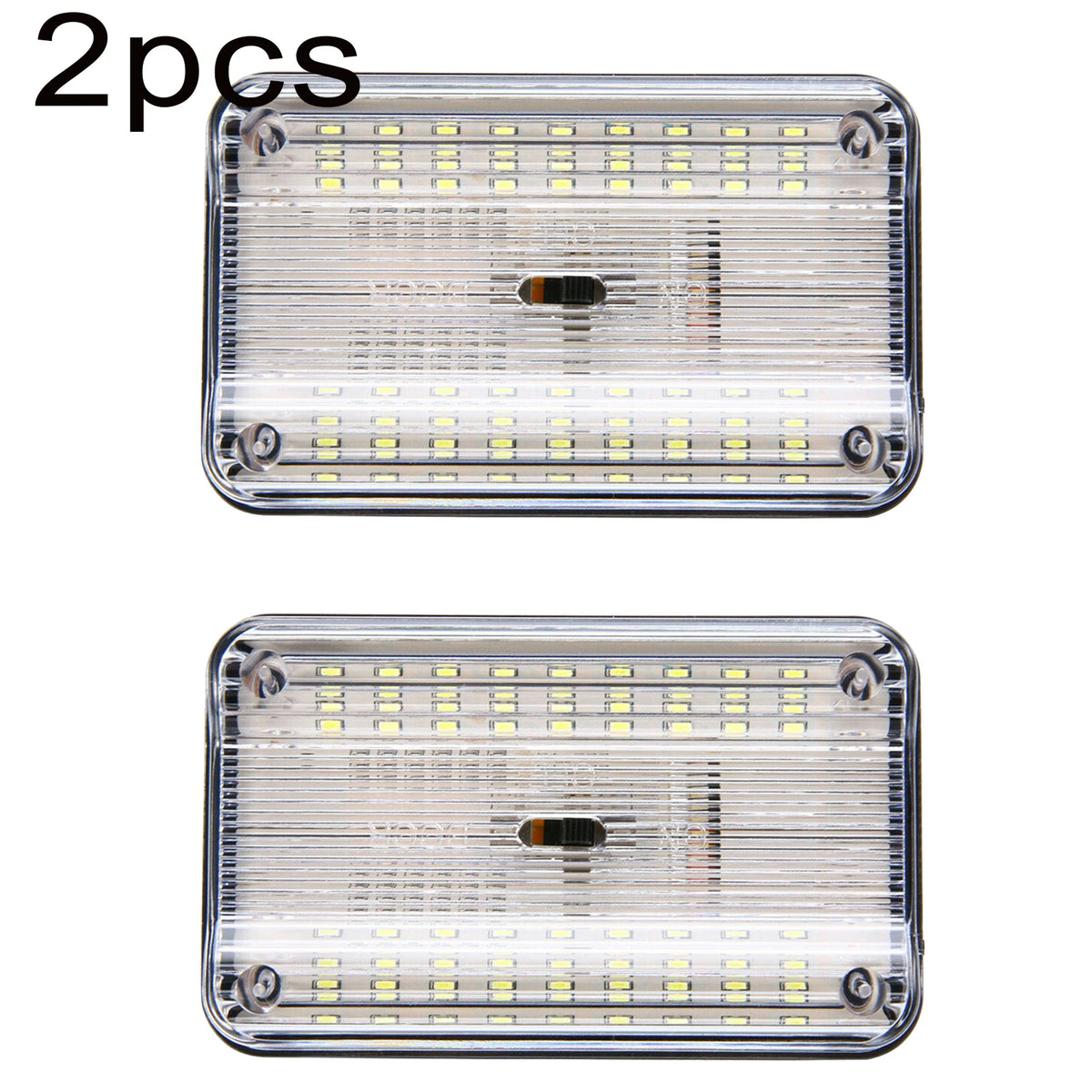 36 LED Car White Rectangular Lights 12V Vehicle Ceiling LED Lighting Lamp Auto Dome Reading Light with On/Off Switch Trunk Lamp Zpaxo 2pcs One pretend
