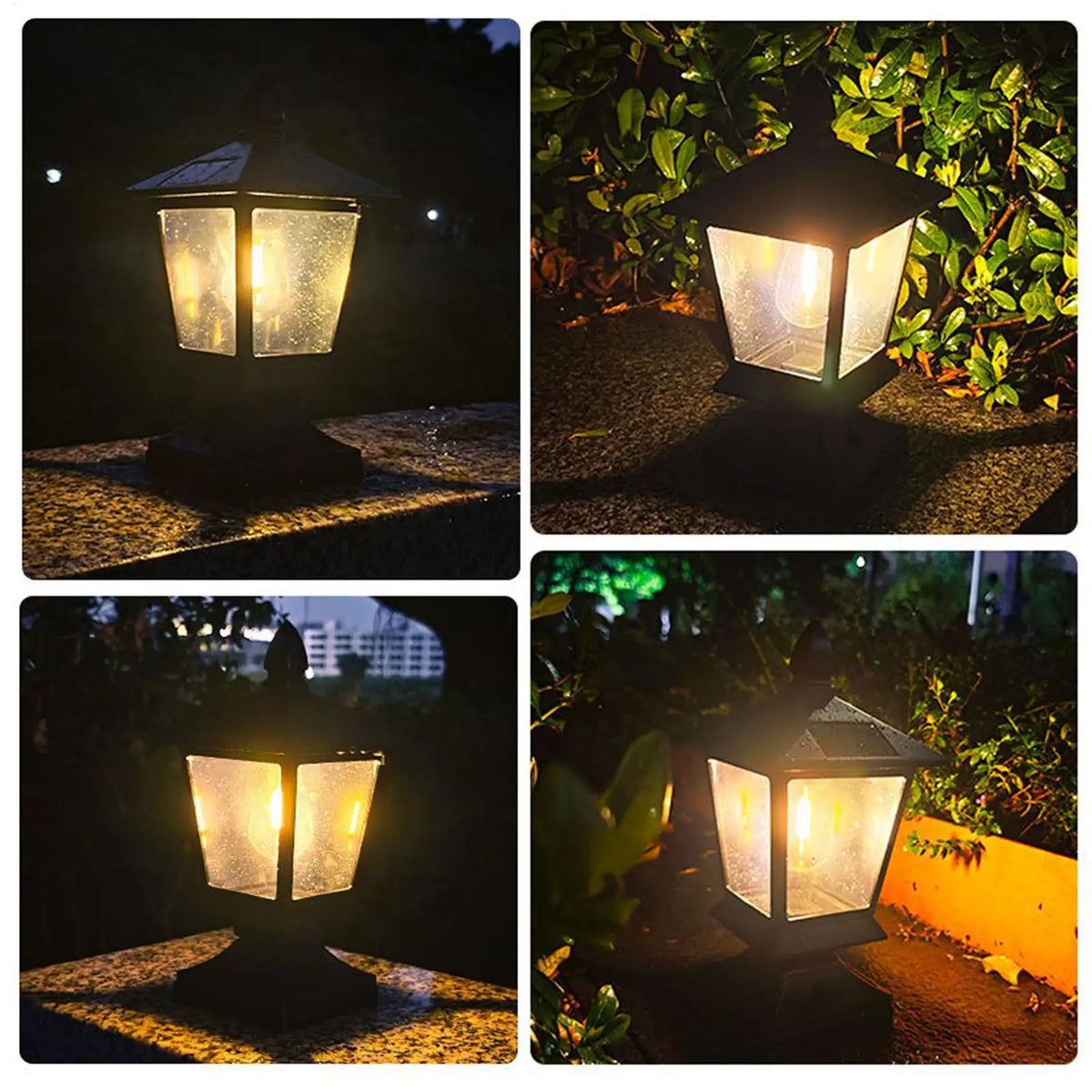 Waterproof Solar Garden Lights Villas Courtyard Pillar Head Light Zpaxo