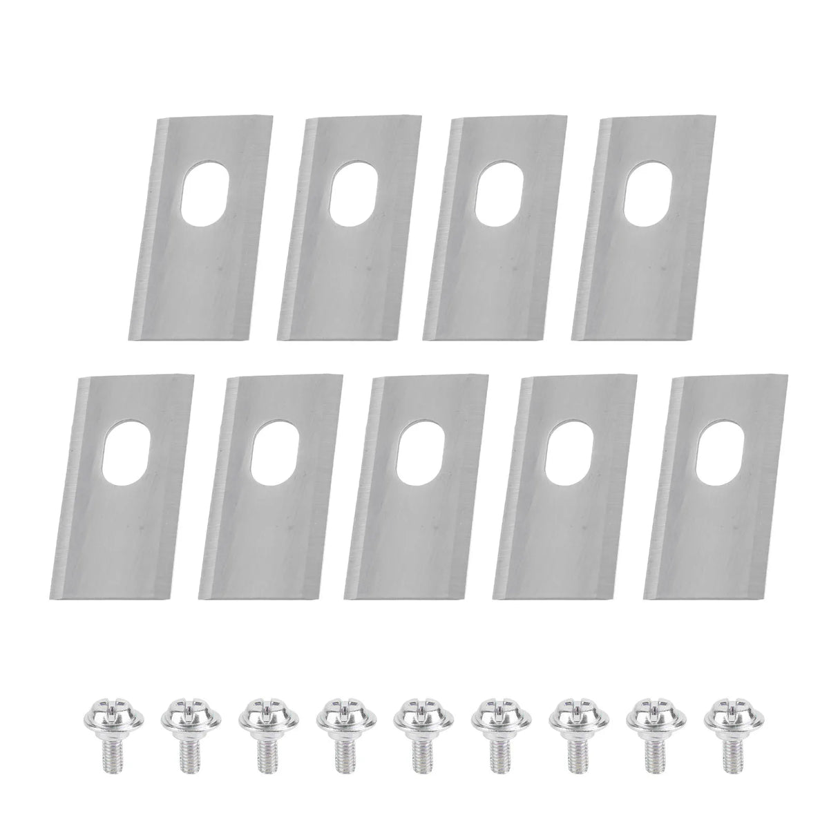 Lawn Mower Cutting Blade Stainless Steel Cutter Single Hole Dreame Zpaxo 9PCS Sliver