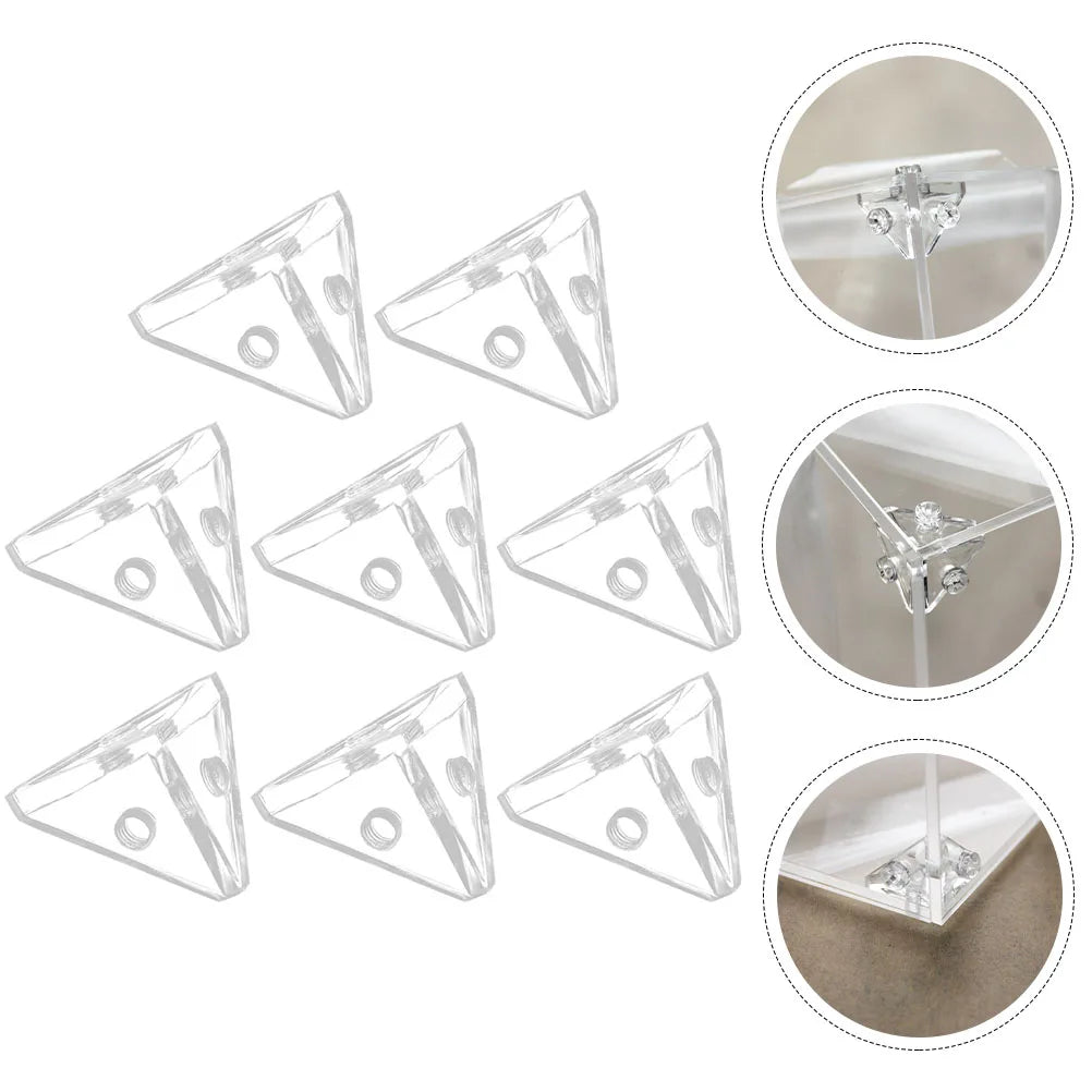 Acrylic Display Case Connectors Triangle Corner Connector Brackets Zpaxo